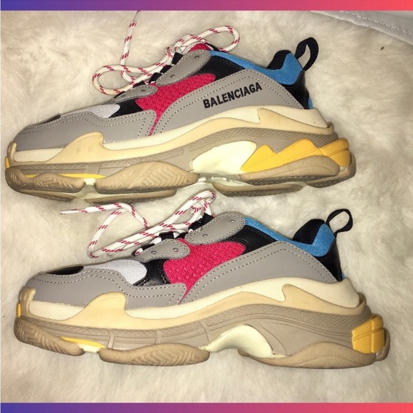 Balenciaga Triple S in gray red and blue size 38 - Picture 4 of 7